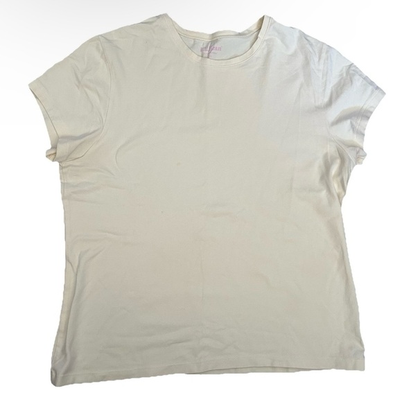 Women’s LL Bean White Cotton Short Sleeve T Shirt Size XL - Picture 1 of 3